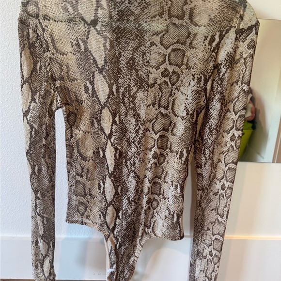 Windsor Brown and Tan Reptile Print Bodysuit - Picture 4 of 4